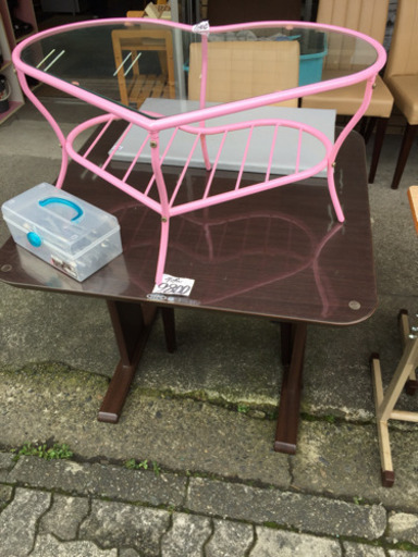 【大田区送料無料】 ダイニングテーブル 2人掛け テーブルマット付 ダークブラウン