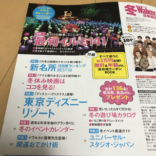 「冬Walker首都圏版  2020 」一部抜けあり、クーポンは抜け無しの画像