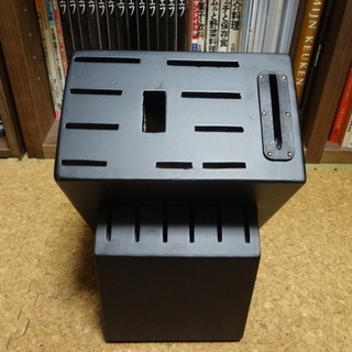 ナイフブロック木製（包丁立て）★シンプルブラック★　Made i...