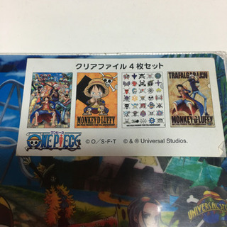 USJ  ワンピース　クリアファイルセットの画像