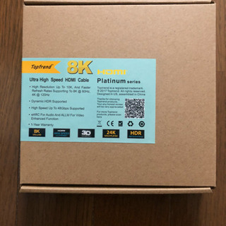 Toptrend 8K HDMI2.1ケーブル 48Gbps 3...