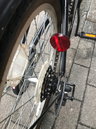 20インチ　フォルクスワーゲン6段変速　かご付き折り畳み自転車 ブラック