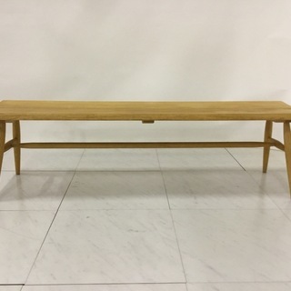 【飛騨高山/柏木工】KASHIWA ベンチ150cm LC06 ウィンザースタイル　ナラ/オイル仕上げ　YO-0441
