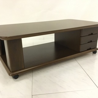 【冨士ファニチア】ミドルテーブルＴ３５２０Ｍ　ＤＯナラ　キャスタ...