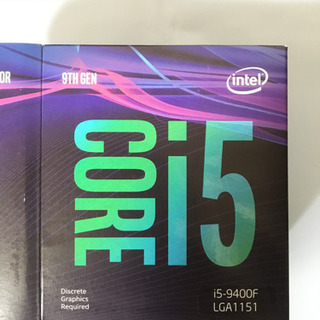 CPU i5 9400F (2.9 Ghz 6 core コア)