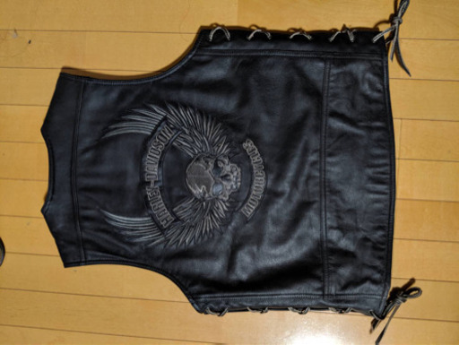 Lサイズ  純正品 新たに革のハーレーダビッドソンのベスト