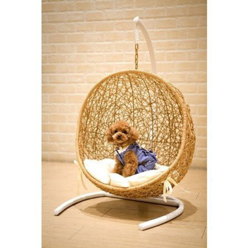 期間限定値下げ❗️新品 ペット ハンギングチェア  ナチュラルカラー ベッド