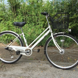 27インチ　シティサイクル白 シティサイクル イオンバイク 27インチ 内装3段変速 ホワイト