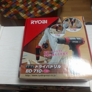 電動ドリルドライバー　RYOBI　BD-710＋ドライバヘッド＋...