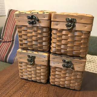 小物入れ×4 収納バスケットの画像
