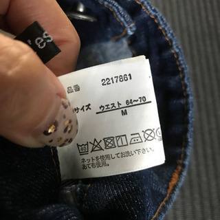 デニムのワイドパンツの画像