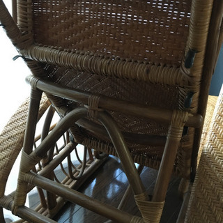 籐　リクライニングチェアの画像