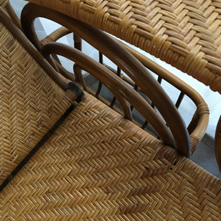 籐　リクライニングチェアの画像