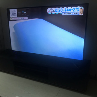 50V型テレビ＋テレビ台 使用一年 単品のみも歓迎の画像