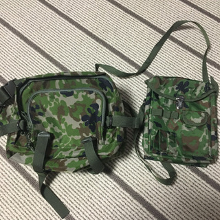 陸上自衛隊 迷彩ミリタリバック2点セット！