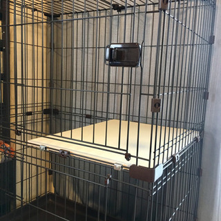 【無料！引き取り限定】ペットケージ二段 アイリスオーヤマ製の画像