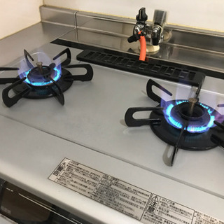 ★パロマ 2口ガスコンロ グリル付き 美品 プロパン用の画像