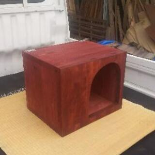 ねこボックス 無垢材 ねこ家具 犬小屋