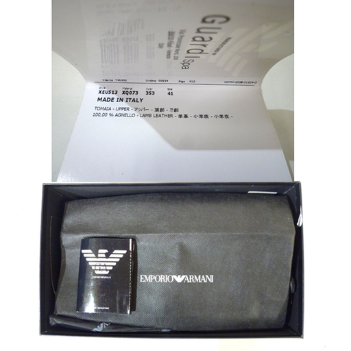 本物 EMPORIO ARMANI/エンポリオアルマーニ エナメル ドレスシューズ 41（26cm相当） ブラック 札幌市 白石区 東