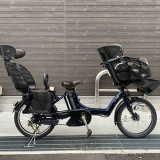 ブリヂストン アンジェリーノプティット 新基準 三人乗り 子供乗せ 紺