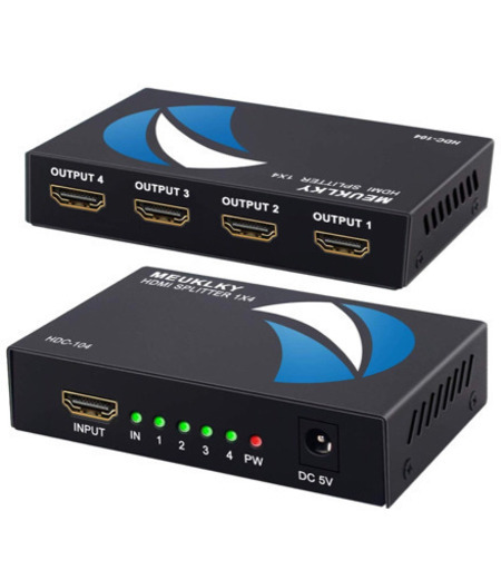 ⭐️HDMI 分配器 1入力4出力 自動切替 高解像度 1080P/2K/4K 3D視覚効果抜群