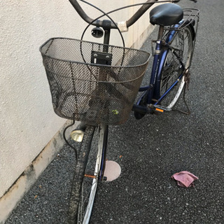 自転車 26インチ あげます！紺の画像