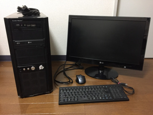 自作WindowsデスクトップPC メモリ16GB HDD1TB モニタ・マウス付