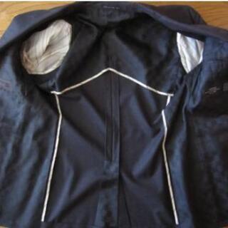 COMME CA DO MODEコムサデモード春夏秋用スーツ薄手ブラックグレー系細身LANIFICIO F.LLI CERRUTI DAL 1881の画像