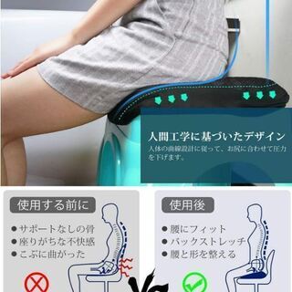 ゲルクッション 超通気 無重力クッション健康 超柔らかい 腰痛の画像