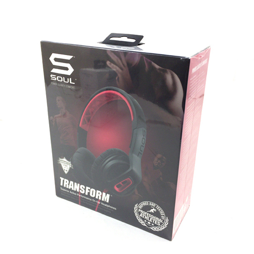 SOUL TRANSFORM Superior Active Performance オンイヤーヘッドホン ブラック×レッド