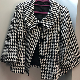 美品千鳥柄コートMの画像