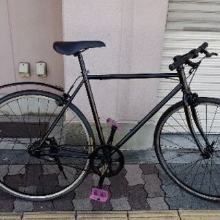 700c シングルスピードピストバイク(ブラック)