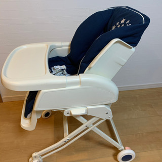値下げしました！Aprica ハイローチェア　スウィングベッド　手動の画像