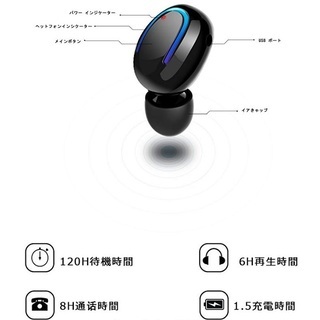 ブルートゥース イヤホン 超小型 超軽量   iPhone＆An...
