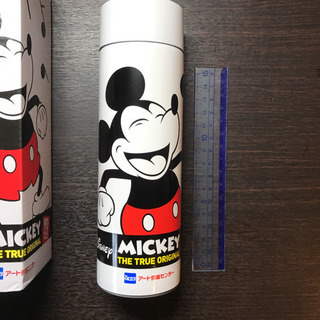 未使用　ディズニーミッキーマウス90周年記念デザイン アートオリジナルステンレスボトルの画像