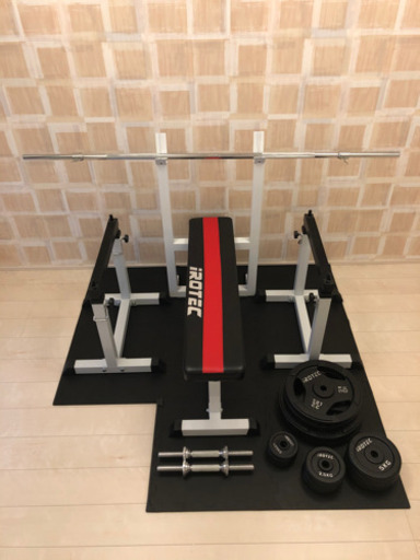 irotec ベンチプレス 100kgセット / wild fit ジムマット 硬度65