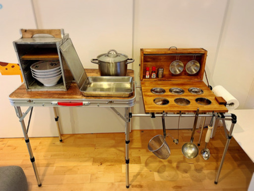 コールマン キッチンテーブル　DIY 調味料BOX