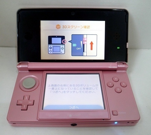 Ｃ美品▲任天堂 ニンテンドー 3DS 本体▲ピンク▲ACアダプター 付き▲NINTENDO▲質屋リサイクルマート宇部店▲