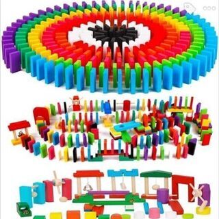 積み木 ドミノ倒し 知育玩具 360個 ギミック 仕掛け24種セ...