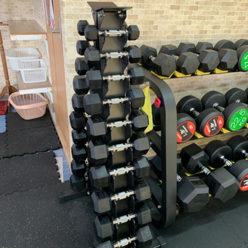 縦型ダンベルラック&1kgから10kg 