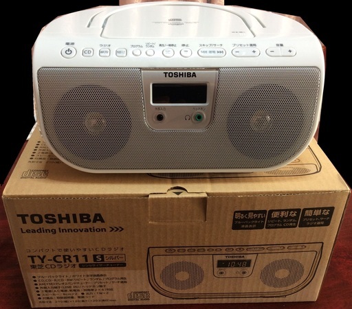 【展示品】 東芝 ( TOSHIBA ) CDラジオ TY-CR11(S) 【完品】