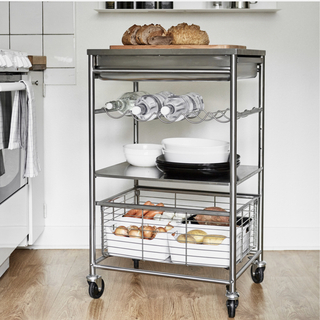 お値下げ】未使用 IKEA GRUNDTAL キッチンワゴン ステンレススチール