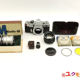 MINOLTA SR-1 + AUTO ROKKOR PF 55mm F1.8/エクステンションチューブ・マグニファイヤー・フィルター 他付属 ジャンク扱い