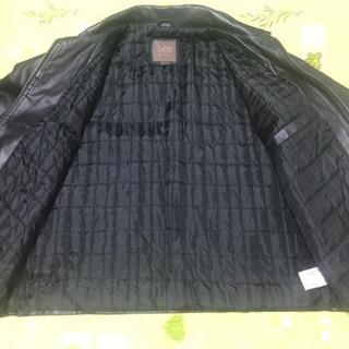 Lee合皮レザーメンズライダースジャケットの画像