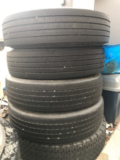 ダンロップ225/80-17.5 6本 中古 4tダンプ