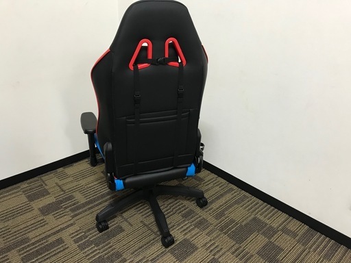 E-WINゲーミングチェア2019年シリーズ　D9-RED/BL オットマン付き