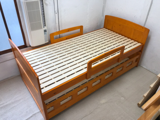 パイン材親子ベッド　シングル