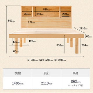 マットレス付きダブルベッド(取りに来ていただける方希望)の画像