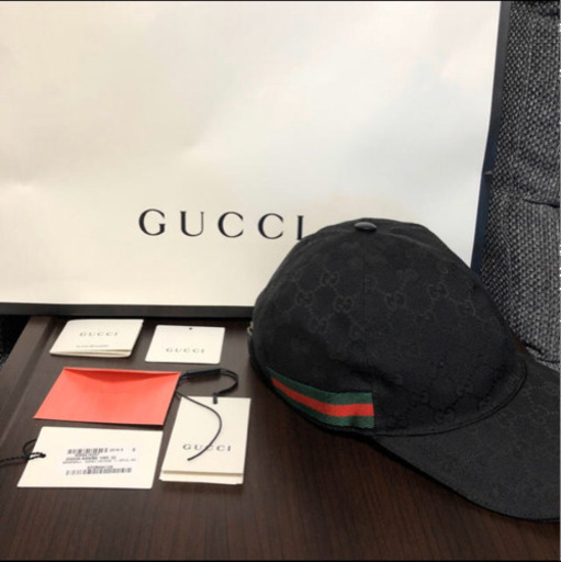 Sサイズ GUCCI オリジナルGGキャンバス ベースボール キャップ☆