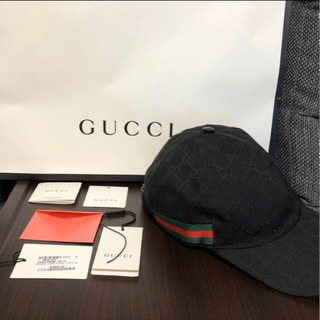 Sサイズ GUCCI オリジナルGGキャンバス ベースボール キャップ☆